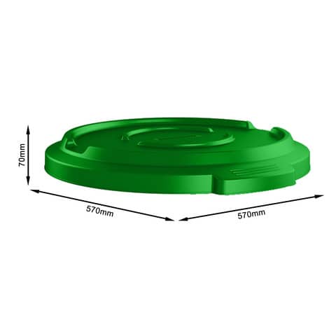 Coperchio per pattumiera Titan 120 lt Rotho verde F600094